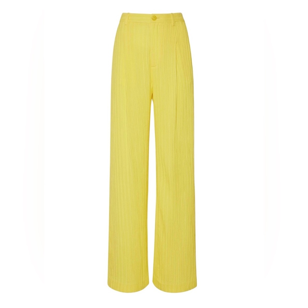 LAPOINTE Textured Plisse Relaxed Pleated Pant